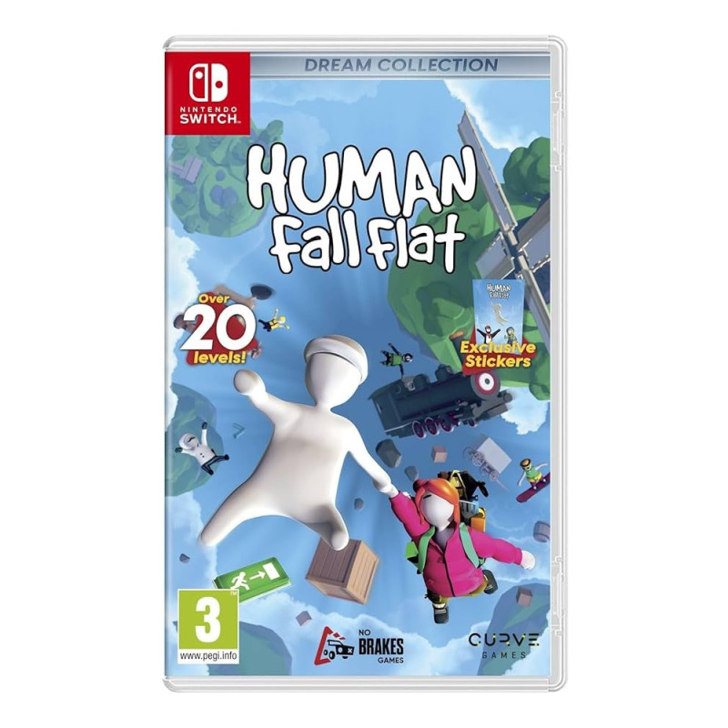 Human: Fall Flat + ekskluzywne naklejki ANG (używana) SWITCH